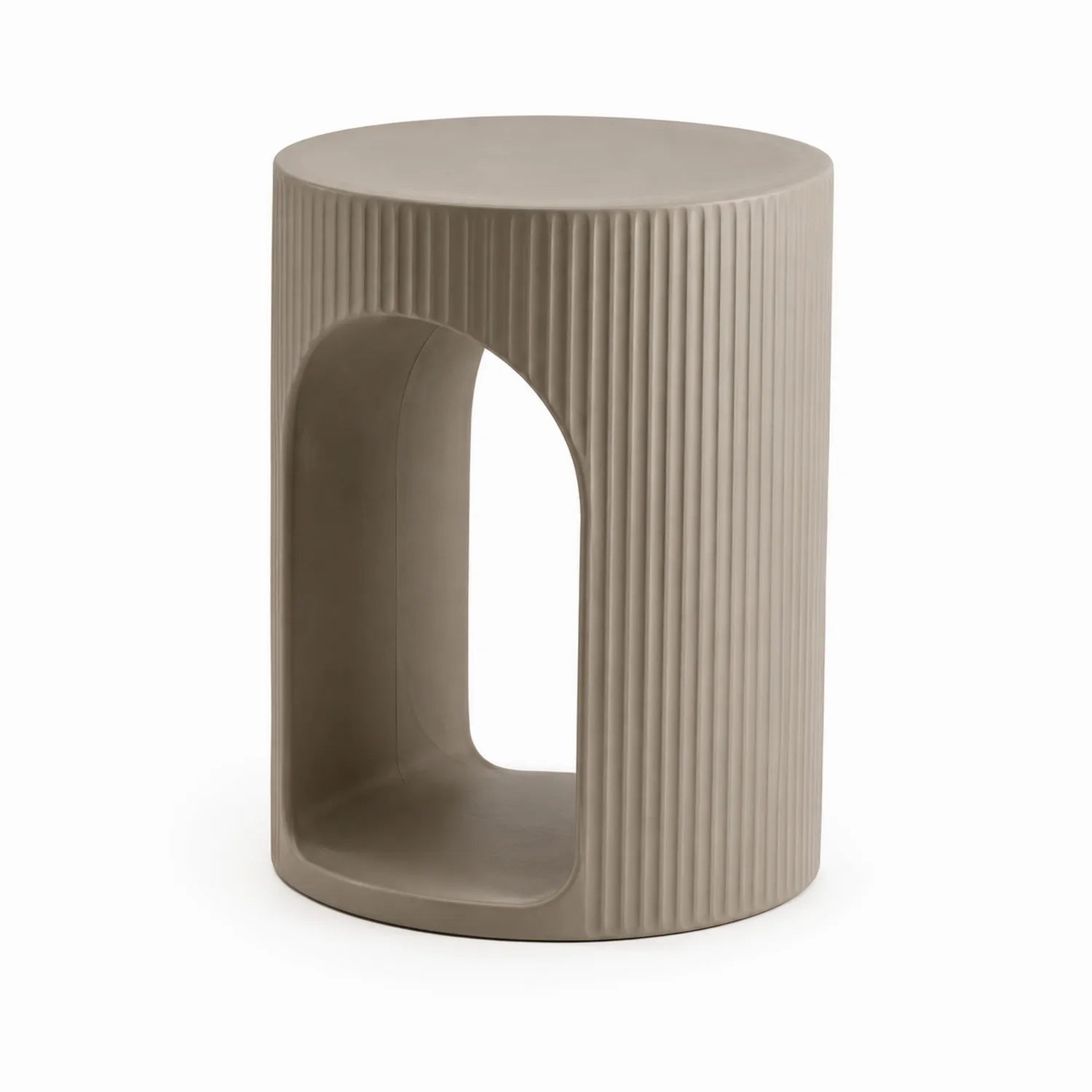 Stolik okrągły betonowy 45 cm Beżowy