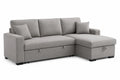 Narożnik modułowy z tkaniny poliestrowej Szary 250x150x90 cm