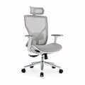 Ergonomiczne krzesło biurowe siatkowe z regulacją szaro