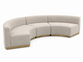 Sofa Modułowa Łukowa Tkanina Beżowa 3 Moduły