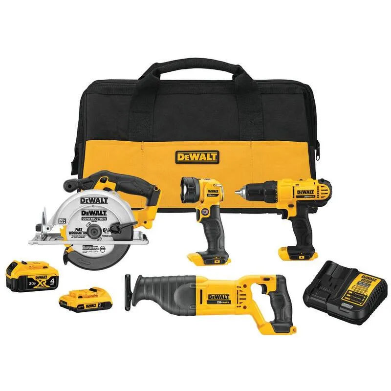 DEWALT 4.0Ah Zestaw narzędzi Combo, akumulatorowy konstrukcja, 20V, 1, 20V Bateria