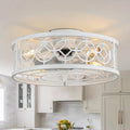 Wentylator sufitowy, 30,5 cm, 50,8 cm, Rustykalny Flush Mount wentylator Lights z zdalne, Kryty, Biały