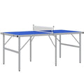 Mini Ping Pong Table Set, Regulowane stopy, Składany stół do tenisa stołowego z siatką, Składany konstrukcja, Niebieski