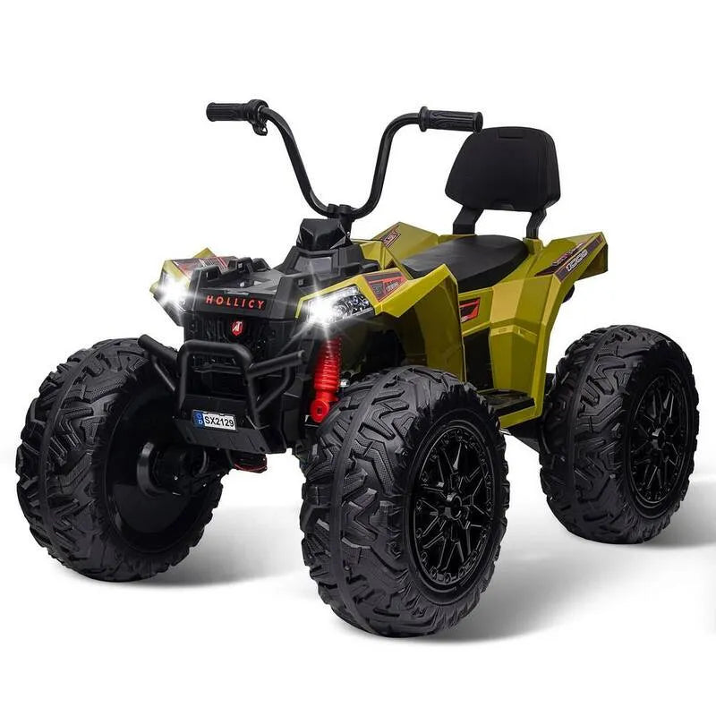 80-Watt 24-Volt 24- Volt, Jazda na zabawkowym 4WD Quad Electric Vehicle 4 x 80 - Wat Silnik z 7AH x 2 Duży akumulator zielony, Dzieci ATV samochód, 4 x 80, 7AH x 2
