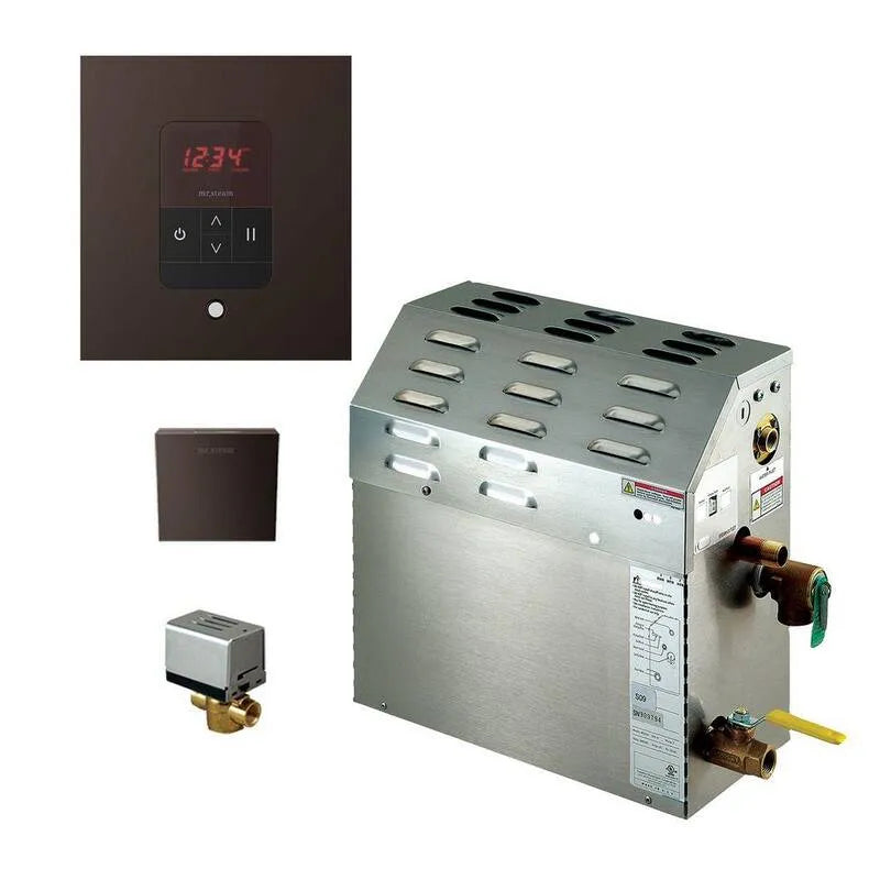Generator, 7.5kW łaźnia parowa z iTempo AutoFlush Square Pakiet w oleju Brązowy