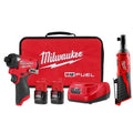 12-Volt Milwaukee 12- Volt Hex zakrętarka udarowa Kit, 1 / 10,2 cm, 20,3 cm, akumulatorowy konstrukcja, M12, bezszczotkowy