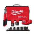 14-elementów Zestaw Ratchet Milwaukee 14- elementów, 12V, 1 / 10,2 cm, Napęd Metric głębokość Well zestaw nasadek udarowych, akumulatorowy konstrukcja, M12