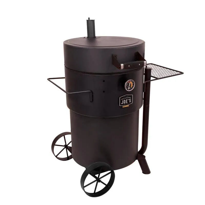 Pro Węgiel Wędzarski Drum Smoker i Grill, Miejsce do gotowania, Bronco, Czarny