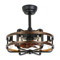 6-prędkość Wentylator sufitowy 6- Prędkość, 50 cm, Brak Bulbs Zawarte, Kryty, Odwracalne, z zdalnym, Czarny