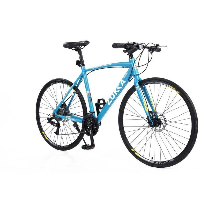 700C, oświetlenie Blue 700C Rower drogowy dla mężczyzn Kobiety & # x27; Miejski rower z Alloy Frame, 71,1 cm