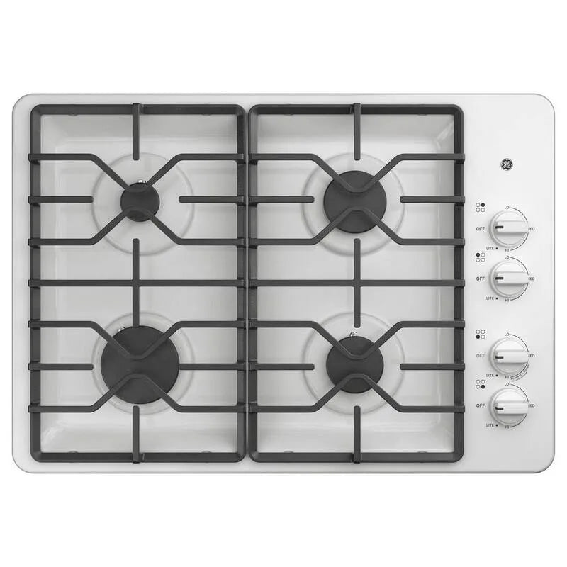 4-Burners GE 4 -Palniki Gaz Coopers, 76,2 cm, Zapieczętowane -Palnik nablatowy Gotowanie Powierzchnia, Biały