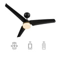 Google sufit wentylatora, 132,1 cm, Pracuje z Alexa i Google Home, Kryty, Czarny