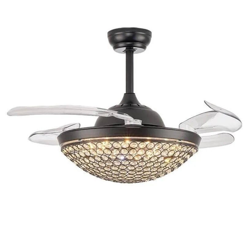 Wentylator sufitowy, 106,7 cm, Kontrola aplikacji, Kryty, z zdalnym, czarny, LED światła