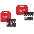 24-elementów Milwaukee 24- elementów SAE głębokie dobrze zderzenie zestaw nasadek, 1 / 5,1 cm, 20,3 cm