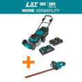 Makita 5.0Ah Kosiarka trawnika, 18V, 36V, 53,3 cm, akumulatorowy konstrukcja, Commercial- Grade konstrukcja, 4 Baterie 5.0Ah, & nożyce do żywopłotu