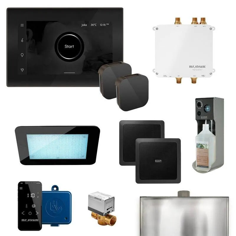 Generator, Max Steam Generator sterowanie Kit z iSteamX sterowanie i Aromama Szkło Steamhead w Czarnym Oleju Rubbed Brąz