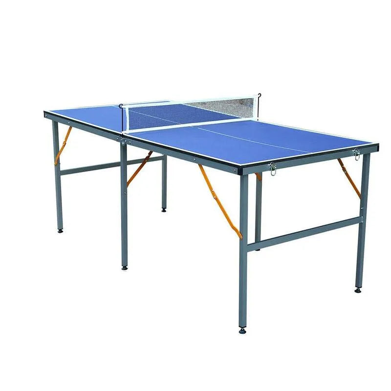 Stół do tenisa stołowego średniej wielkości, 6 stóp, Kompaktowy projekt przenośny, Składany projekt, 2 Table-Tenis Paddle i 3 kulki, Kryty