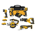 DEWALT 2.0Ah Zestaw narzędzi Combo, 20V, 2.0Ah Baterie i ładowarka, akumulatorowy konstrukcja, 6 Narzędzie, bezszczotkowy