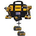 DEWALT 4.0Ah Zestaw Combo uderzenia, 20V, 3.0Ah Baterie, Bezprzewodowy projekt, Bezszczotkowy
