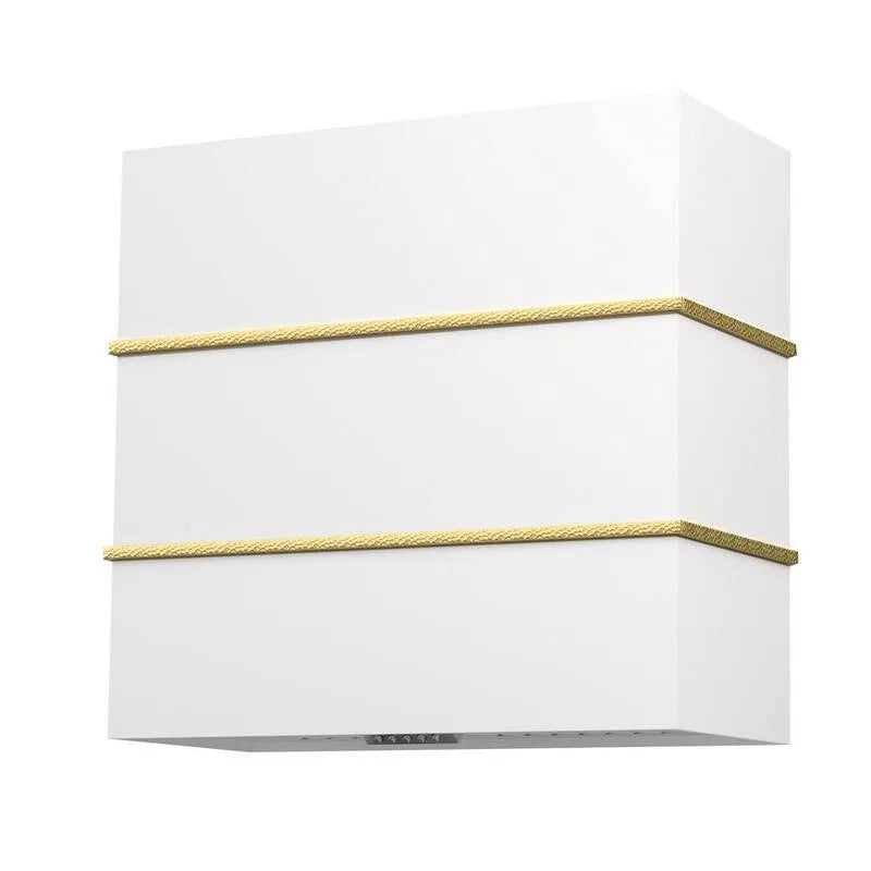 3-prędkość okap kuchenny 3 -prędkość, Stal nierdzewna, Wall- Mountable, 600 CFM, 76,2 cm, Wall Mount, w kolorze białym ze złotem