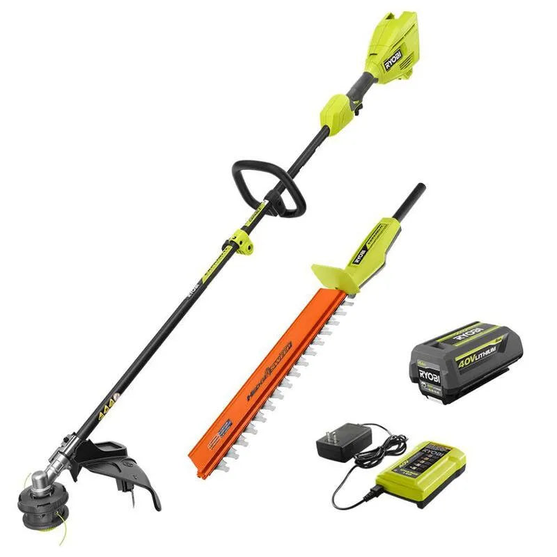 RYOBI bezkordowe akumulator dodatek do przycinania strun, 40V, 38,1 cm, bezkornowy projekt