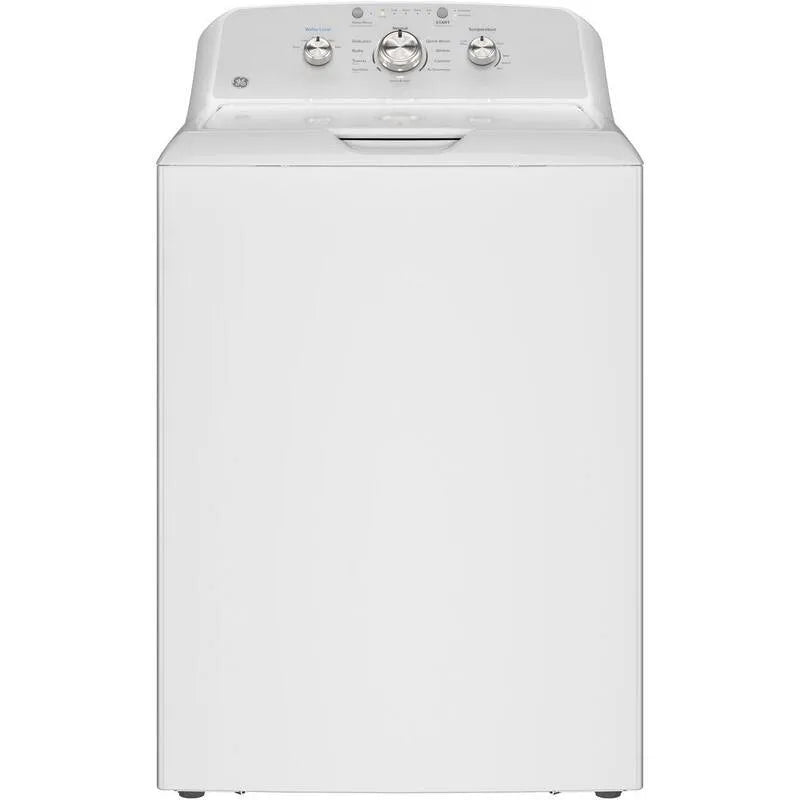 GE, 4.3 cm ft. Najwyższa ładowarka w kolorze białym, podwójnym agitatorem akcji i sanitize