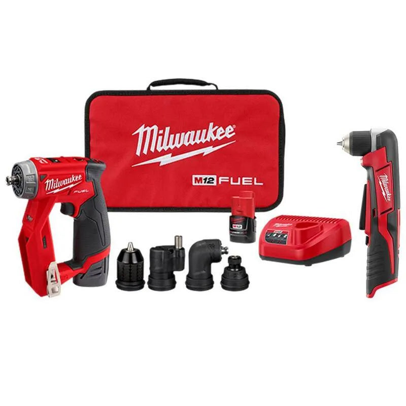 4-in-1 Milwaukee 4- in-1 wiertarko-wkrętarka Kit, 12V, 3 / 8 in., akumulatorowy konstrukcja, M12, bezszczotkowy