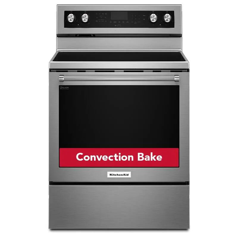 KitchenAid Electric kuchenka, 181,2 l, 5 Palnik, Stal nierdzewna, Self-Czyszczenie, Gotowanie konwekcji