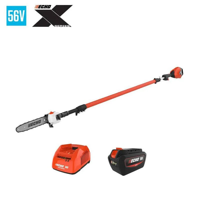ECHO, 25,4 cm, 56V, 12 ft, 5.0Ah, Piła do teleskopów Shaft Power Pole z 5.0Ah Bateria i szybkie ładowanie