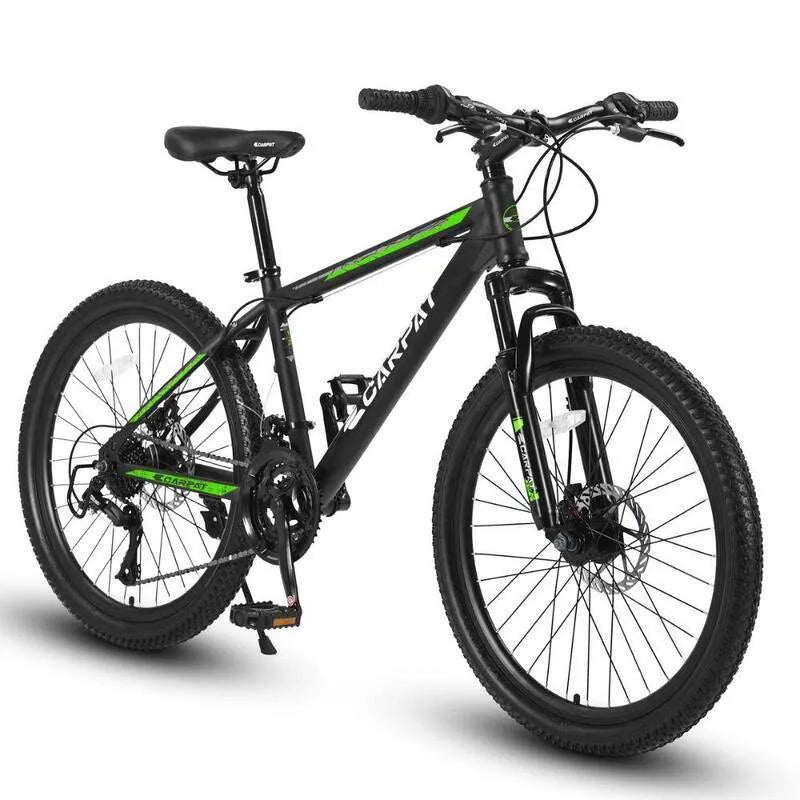 66 cm, 66 cm Rower górski Shimano 21 Speeds z mechanicznym hamulcem wysokowęglowym stali zawieszenia MTB dla dorosłych, 21 Speeds