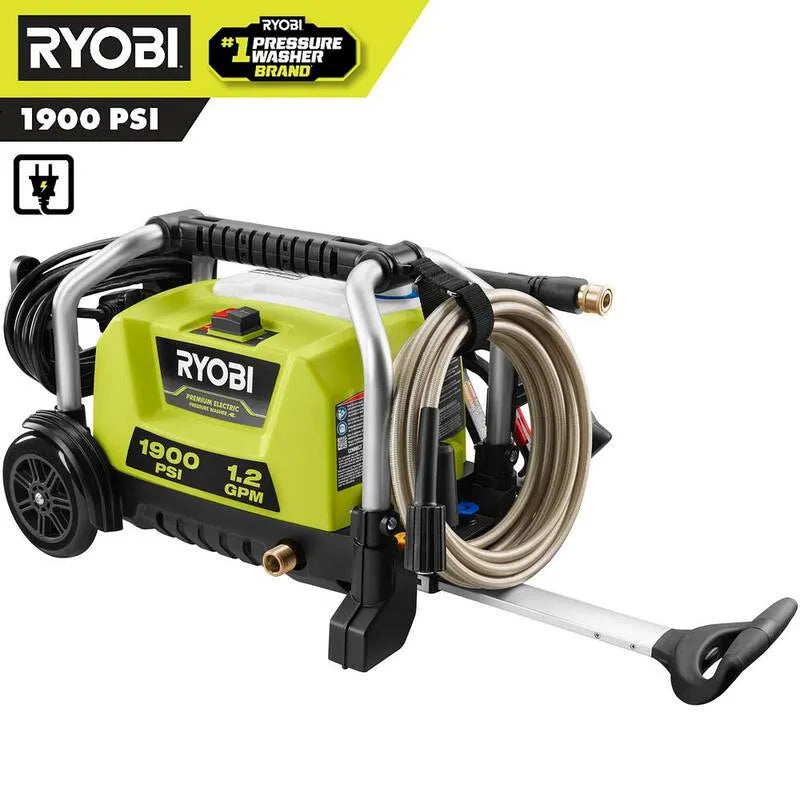 Myjka ciśnieniowa, RYOBI, 131 bar, 4,5 l/min, chłodna woda, kołowe elektryczne myjki ciśnieniowej