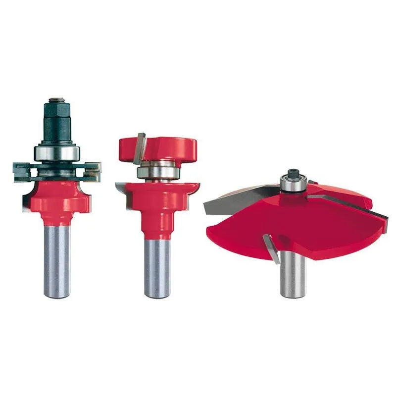 3-elementów Zestaw do bramek Router Bit Set, 3-Kawałek, do profili drzwi Gabinetu