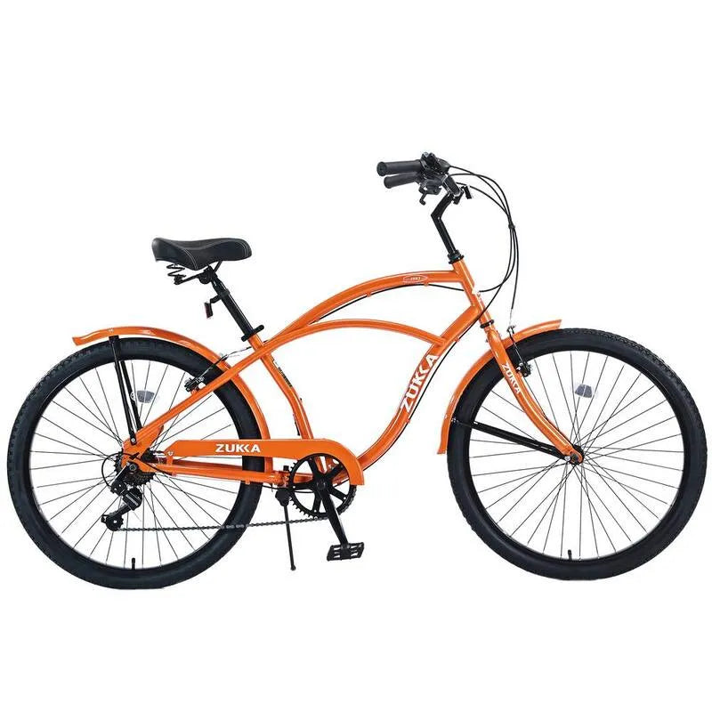 7-prędkość 7- prędkość, Orange Shimano 7- prędkość Men & # x27; s Beach Cruiser Bike, 66 cm