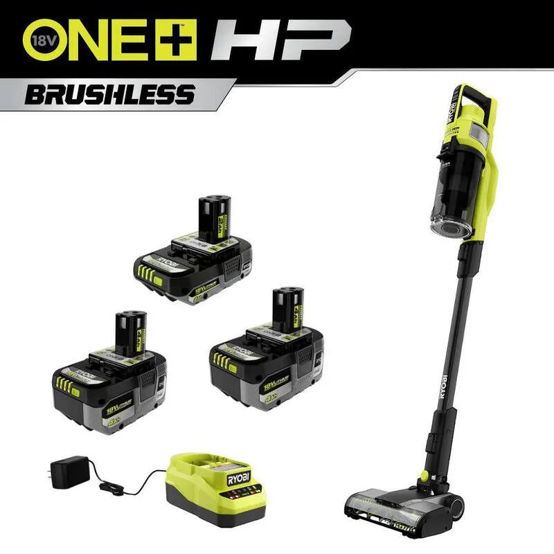 RYOBI & ONE + HP Stick HP 18V Odkurzacz, 2.0 Ah Bateria, 4.0 Ah Baterie