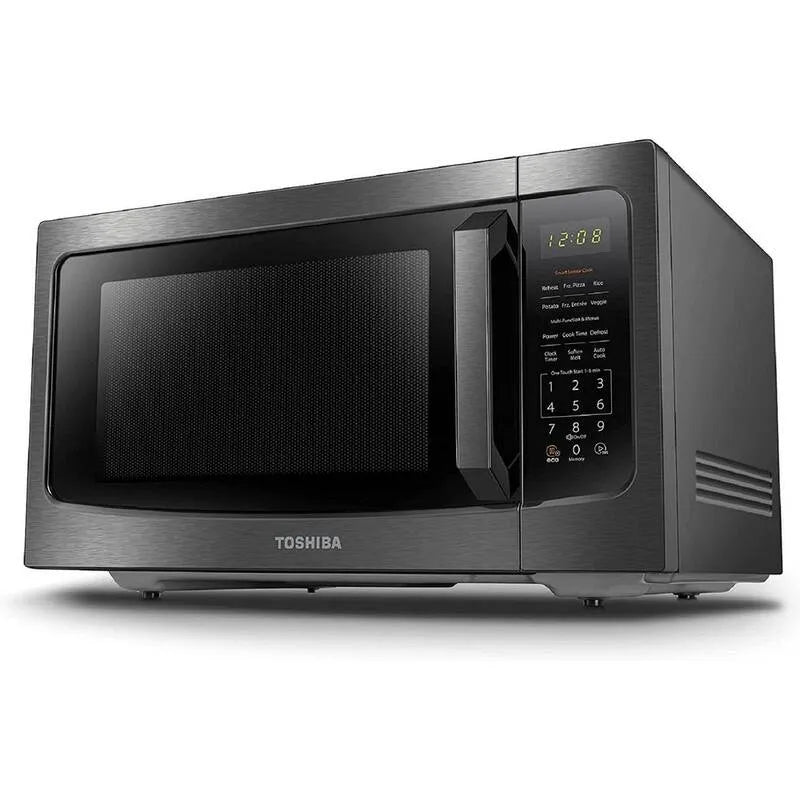 Kuchenka mikrofalowa Toshiba, 1.6 ° C., Inteligentny czujnik i funkcja pamięci, stal nierdzewna, czarny