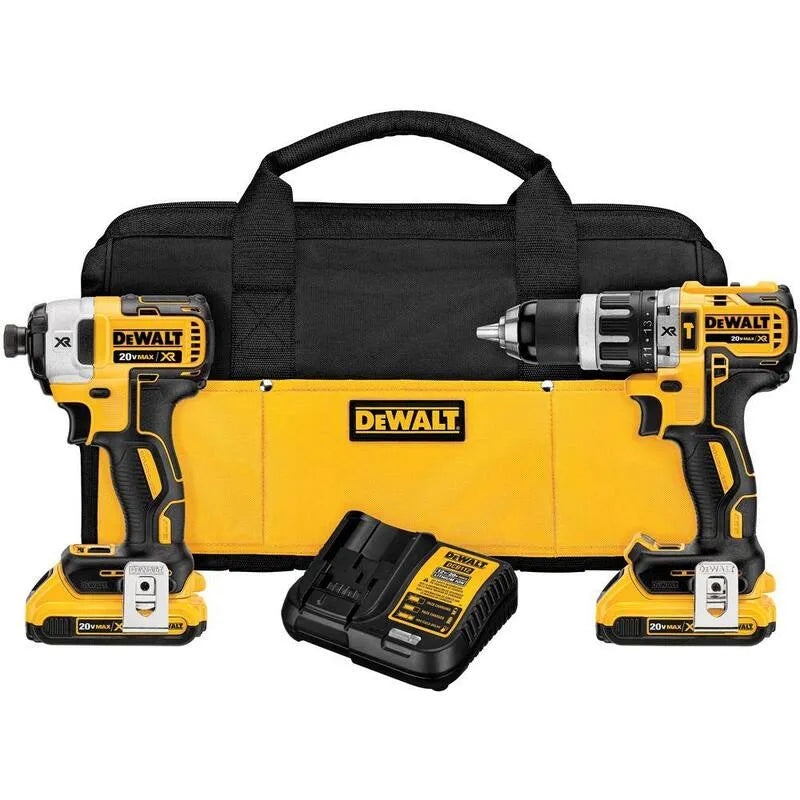 DEWALT 2.0Ah Zestaw narzędzi Combo, 20V, akumulatorowy konstrukcja, 20V Baterie i ładowarka, bezszczotkowy