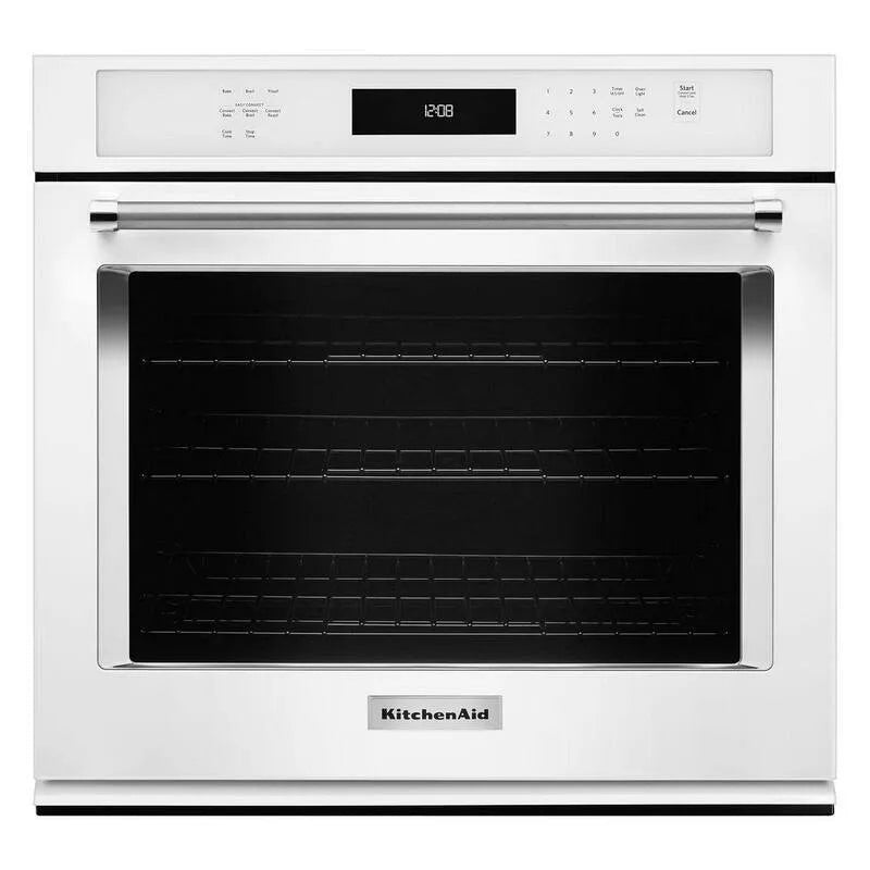 KitchenAid Kuchenka kuchenna jednoelektryczna, piekarnik, 76,2 cm, Samodzielne czyszczenie, Gotowanie konwekcyjne, Biały
