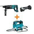 Makita, 20,3 cm, 18V LXT Lithhium- Ion 7 / 20,3 cm młotowiertarka i 18V LXT Bezszczotkowe narzędzie wieloostrzowe z bonusem 18V LXT Grease Gun, 18V