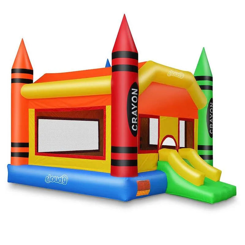 bez dmuchanego, Cloud 9 Crayon Bounce House ze slajdów