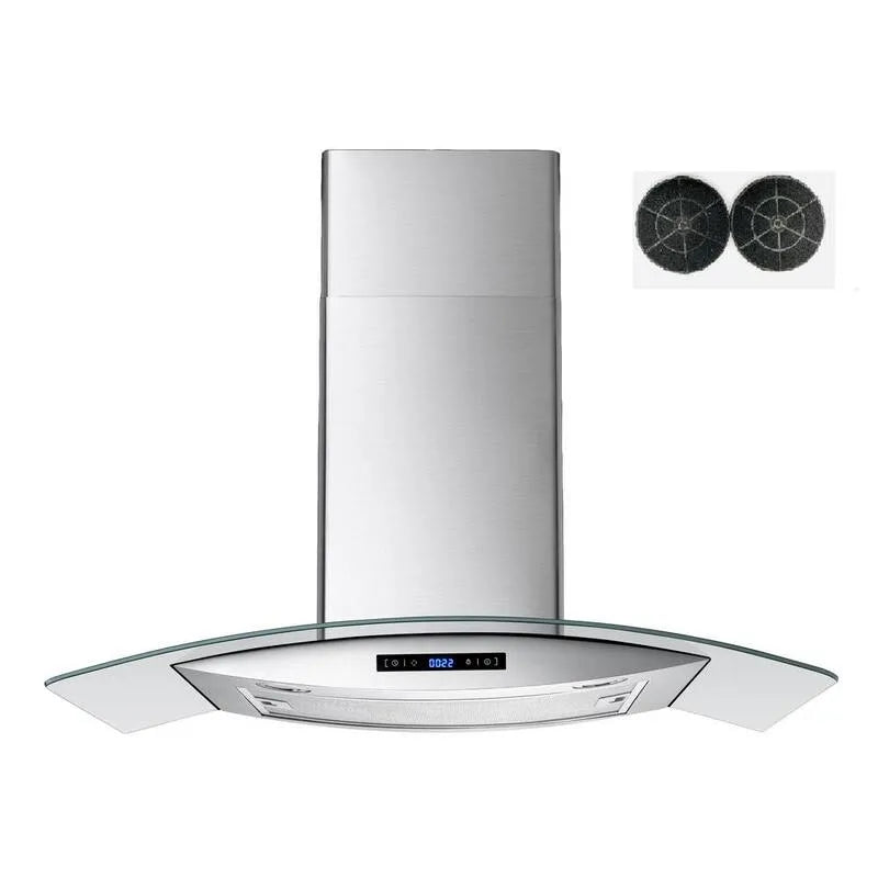 Okap kuchenny, Okap, Sterowanie dotykowe, Stal nierdzewna, Wall- Mountable, 475 CFM, 91,4 cm