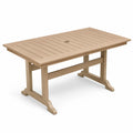 Stół ogrodowy prostokątny z drewna kompozytowego 150x90 cm Beżowy