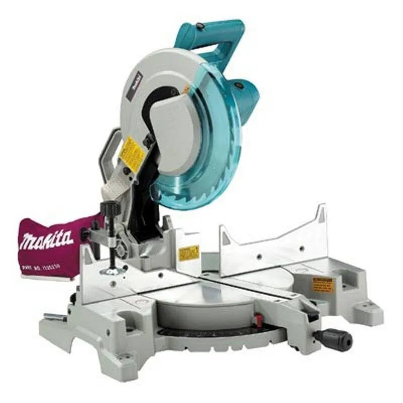 Makita Miter Piła, przewodowy Single- Bevel Mieszanka Miter Piła z 40T Carbide ostrze i worek pyłowy, 30,5 cm