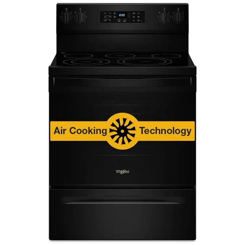 5-Element Whirlpool 5- Element Electric kuchenka, 76,2 cm, Czarny