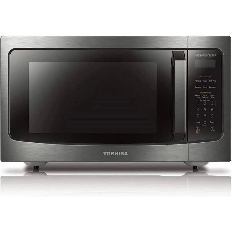 Kuchenka mikrofalowa Toshiba, Piekarnik 45,3 l, Stal nierdzewna, Czarny