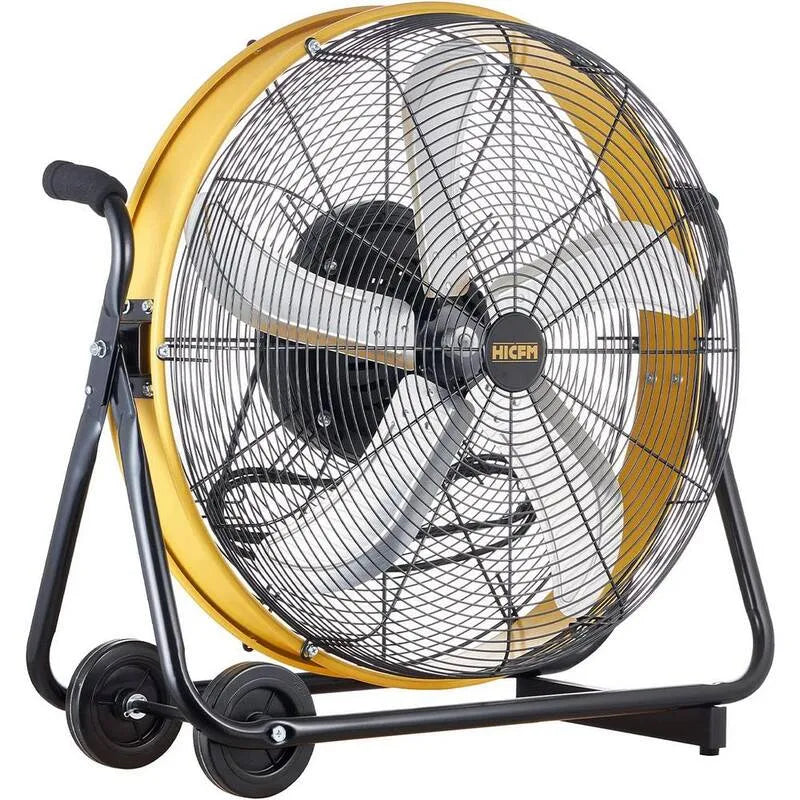 61 cm, 61 cm 3 Prędkość Wysoka Velocity Wewnętrzny wentylator baryłkowy w żółtym z potężnym 1 / 4 Silnik, 3 Prędkość