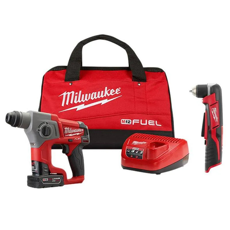 Milwaukee FUEL 12V M12 SDS- Plus Zestaw Młotka obrotowego, 5 / 20,3 cm, Bezprzewodowy konstrukcja, bezszczotkowy
