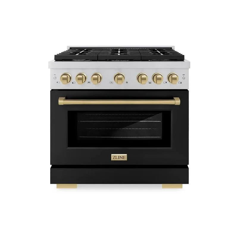 6-Burner Paliwo do spalania Dual Paliwo Zakres 6- Paliwo, Stal nierdzewna, Gotowanie konwekcji, 91,4 cm, Mate czarny, i szampan Brąz, Paramount