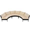 Sektorowa sofa, Na zewnątrz, Patio, Beżge, Salon Modułowe siedzenia