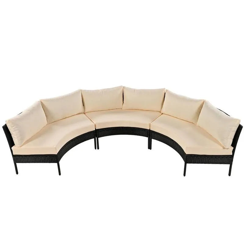 Sektorowa sofa, Na zewnątrz, Patio, Beżge, Salon Modułowe siedzenia