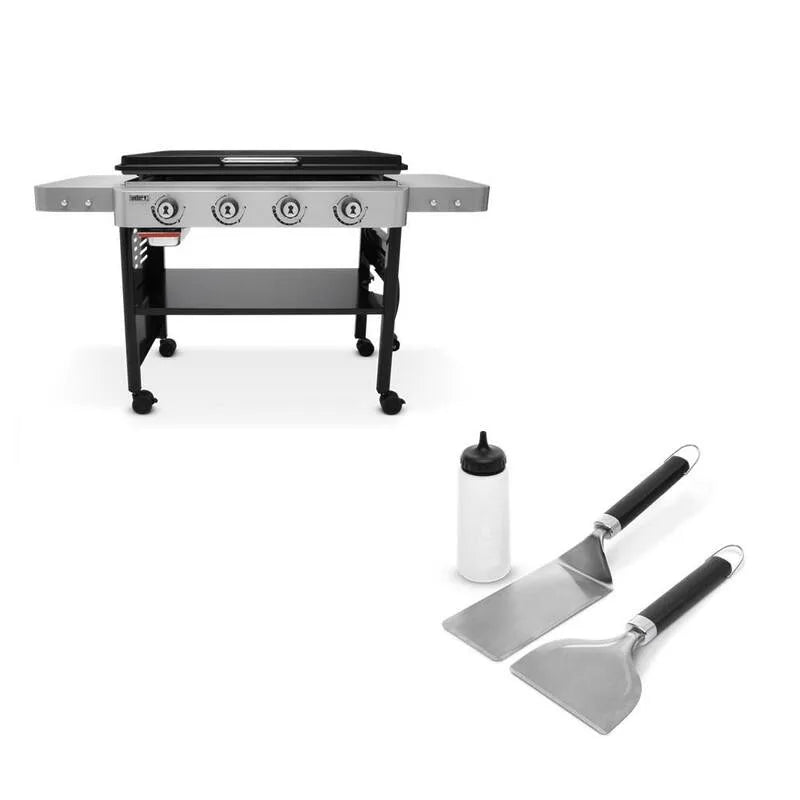 4-Burner Weber 4 -Burner Flat górny Grill, Propan płynny, 91,4 cm, Czarny